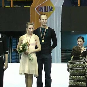 Charlène Guignard & Marco Fabbri - 2011 Golden Spin of Zagreb Medal Ceremony