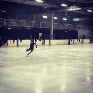 Audrey Shin Triple Axel Attempt (practice)