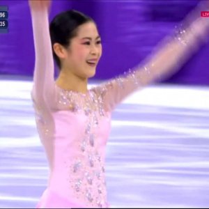 Satoko Miyahara - Olympic Team Event 2018 SP (Eurosport, British commentary)