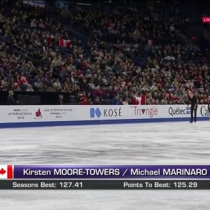Kirsten Moore-Towers & Michael Marinaro - 2018 Skate Canada FS