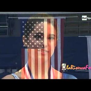 Carolina Kostner - Grand Prix Final 2010 Medal Ceremony (Rai Sport, Italian commentary)