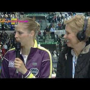 Carolina Kostner -  2010 Worlds Sport + Interview with Kostner commenting on her SP performance (in Italian)