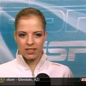 Carolina Kostner - 2008 Europeans Interview after FS ESPN (in English)