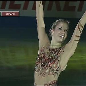Carolina Kostner - NHK Trophy 2007 Exhibition (Russian commentary)