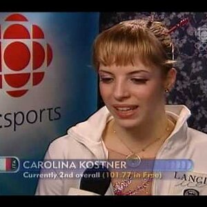 Carolina Kostner - CBC Interview after Worlds 2007 FS (in English)
