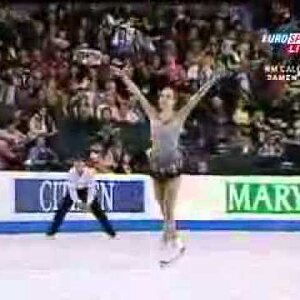 Carolina Kostner - World Figure Skating Championships 2006 FS (Eurosport, British commentary)
