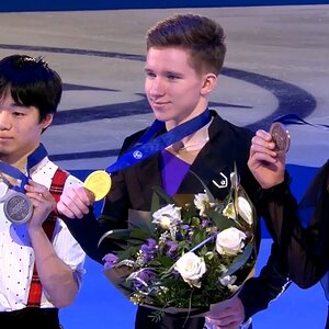 Men's Victory - 2020 World Junior Championships - Andrei MOZALEV - Yuma KAGIYAMA - Petr GUMENNIK