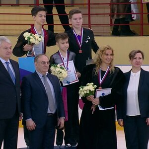 Andrei Mozalev - Medal ceremony - Russian Junior Figure Skating Championship 2020