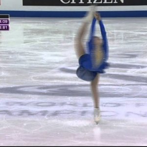 Satoko Miyahara  - World Figure Skating Championships 2015 SP (Eurosport, British commentary)