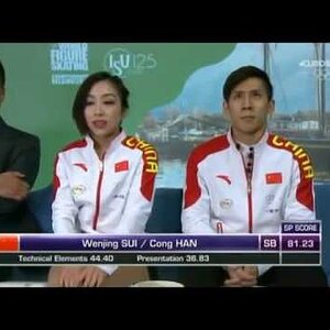 Wenjing Sui & Cong HanSeason 2016-2017 SP WC (German commentary)