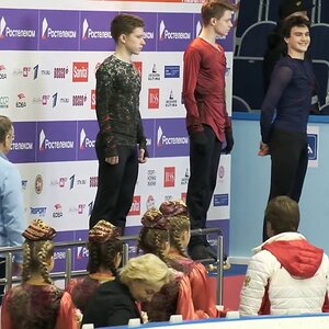 Semenenko, Mozalev, Ignatov. Cup of Russia 2020 stage 4 - Medal Ceremony, November 9, 2020
