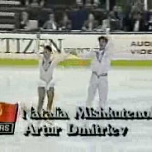 Natalia Mishkutenok-Artur Dmitriev SP 1990 World Figure Skating Championships
