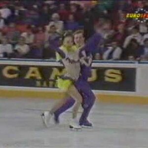 Usova & Zhulin (URS) - 1990 Worlds, Original Set Pattern (German Broadcast Feed)