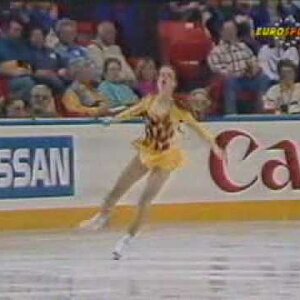 Sabine Contini (ITA) - 1990 Worlds, Ladies' Free Skate (German Broadcast Feed)