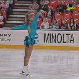 Tanja Krienke (GDR) - 1990 Worlds, Ladies' Free Skate (German Broadcast Feed)