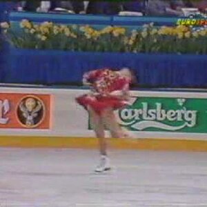 Tamara Teglassy (HUN) - 1990 Worlds, Ladies' Free Skate (German Broadcast Feed)