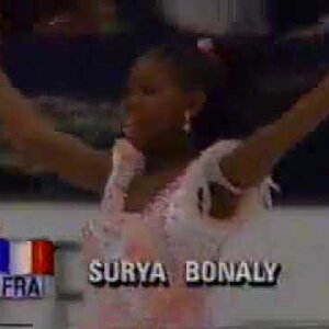 Surya Bonaly 1993 European Championship long program CBC television coverage 3rd consecutive gold