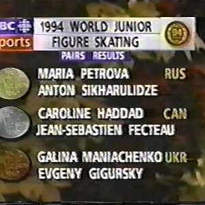 Final Results, Pairs Event - 1994 World Junior Championships LP