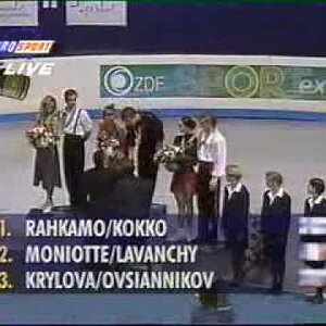 Medal Ceremony, Dance Event  - 1995 European Championships FD (French)