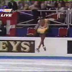 Surya Bonaly - 1995 European Championships SP (French Eurosport)