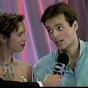 Oksana Grishuk and Evgeny Platov Interview 1995 Skate America FD (Оксана Гришук и Евгений Платов)