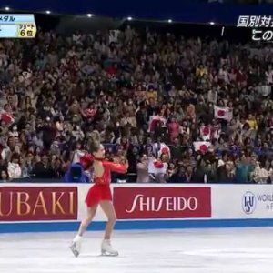 Satoko Miyahara - World Team Trophy 2015 FS (Japanese commentary)