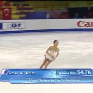 Satoko Miyahara - World Junior Figure Skating Championships 2013 SP (Eurosport, Russian commentary)