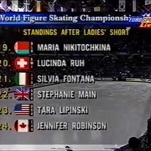 Standings, Ladies Event - 1996 World Championships SP