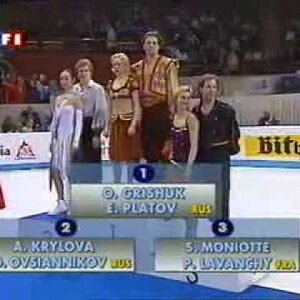 Medal Ceremony, Dance Event  - 1997 European Figure Skating Championships