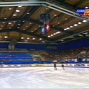 W1997 Pairs SP Warm Up Group 7 Sarah Abitbol Stephane Bernadis FRA