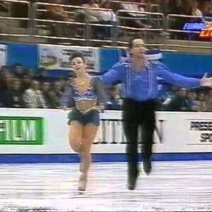 W1997 Pairs LP Warm Up Group 5 Sarah Abitbol Stephane Bernabis FRA