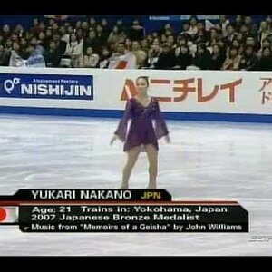 Yukari Nakano - 2007 World Figure Skating Championships SP (ESPN, English commentary)