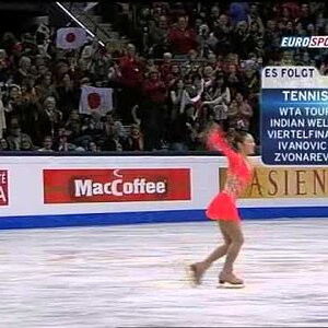 Yukari Nakano - 2008 World Figure Skating Championships (Eurosport, German commentary)
