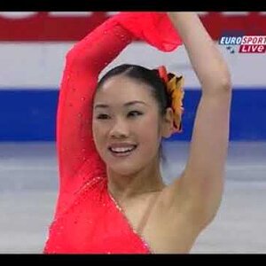 Yukari  Nakano - 2008 World Figure Skating Championships FS (Eurosport, English commentary)