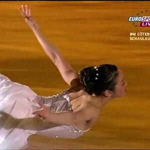 Yukari Nakano - 2008 World Figure Skating Championships Exhibition (Eurosport, English commentary)
