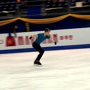 Jeremy Abbott beautiful quad at 2012 Worlds practice