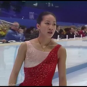 [HD] Ladies SP - Group 4 Warming Up - 1998 Nagano Olympics - Michelle Kwan, Sebestyen, Hubert..