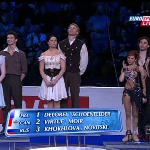 2008 World Championships   Ice Dancing Victory Ceremony