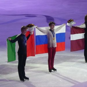 Kondratiuk: Euros 2022, Tallinn, after victory ceremony men