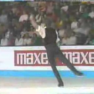 Kurt Browning カート・ブラウニング　1991年　世界選手権　エキシ.flv