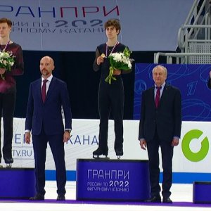 Alexey Erokhov (2nd place) - Victory Ceremony, Cup of Russia 2022-23, Stage 2, Sochi