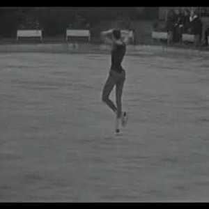 Nicole Hassler 1964 European Championships INCREDIBLE scratch spin