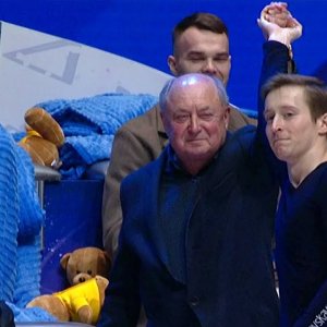 Andrei Mozalev in the third round of the team tournament. Russian Jumping Championships