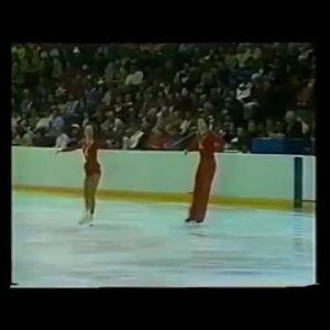 1980 Eiskunstlauf Olympia Kur der Paare Manuela Mager/Uwe Bewersdorff (DDR)