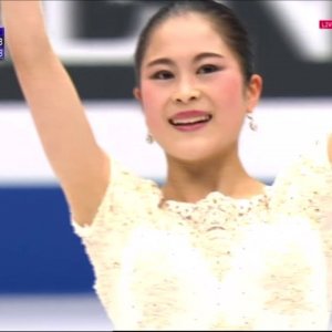 Satoko Miyahara - World Figure Skating Championships 2019 SP (Eurosport, British commentary)
