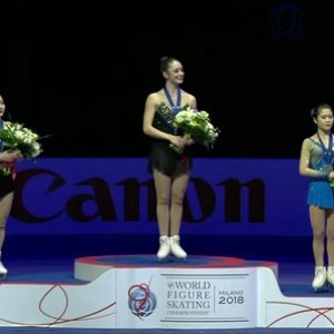 2018 World Figure Skating Championships Ladies Medal Ceremony  - (No Commentary)