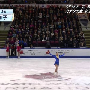 Satoko Miyahara - Skate Canada 2014 SP (Japanese commentary)