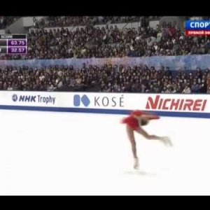 Satoko Miyahara - NHK Trophy 2014 FS (Russian commentary)