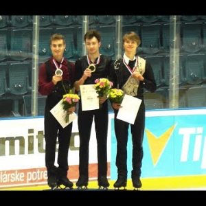Dmitri Aliev, Matteo Rizzo, Deniss Vasiljevs - Nepela Memorial 2019 Medal Ceremony