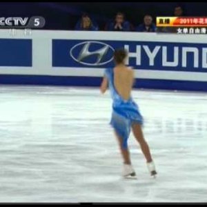 Alissa Czisny - World Figure Skating Championships 2011 FS (CCTV, Chinese commentary)